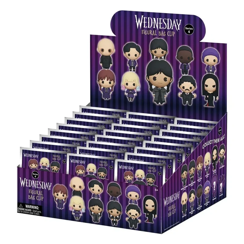 Wednesday 3D Foam Bag Clips Series 4 Display (24)