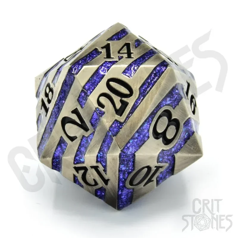 CritStones metalltärningar D20 Graverad Elder 3 cm
