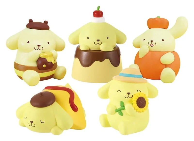 Sanrio Twinchees Mini Figurer Pompompurin Min Favoritfärg 5 cm Blindpack Display (24)