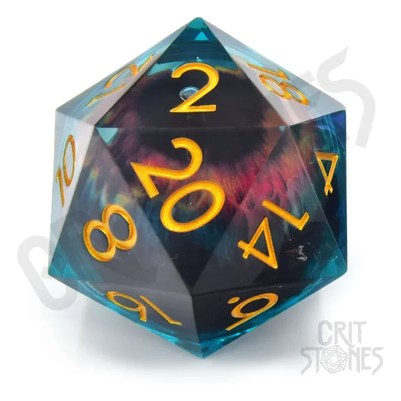 CritStones Liquid Core D20 Tärning Eye of the Oracle 5 cm