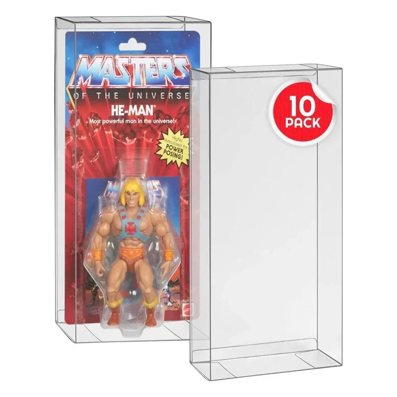 PET Protectors 10-Pack för Masters of the Universe Origins Power Posing (Carded) Box Figures