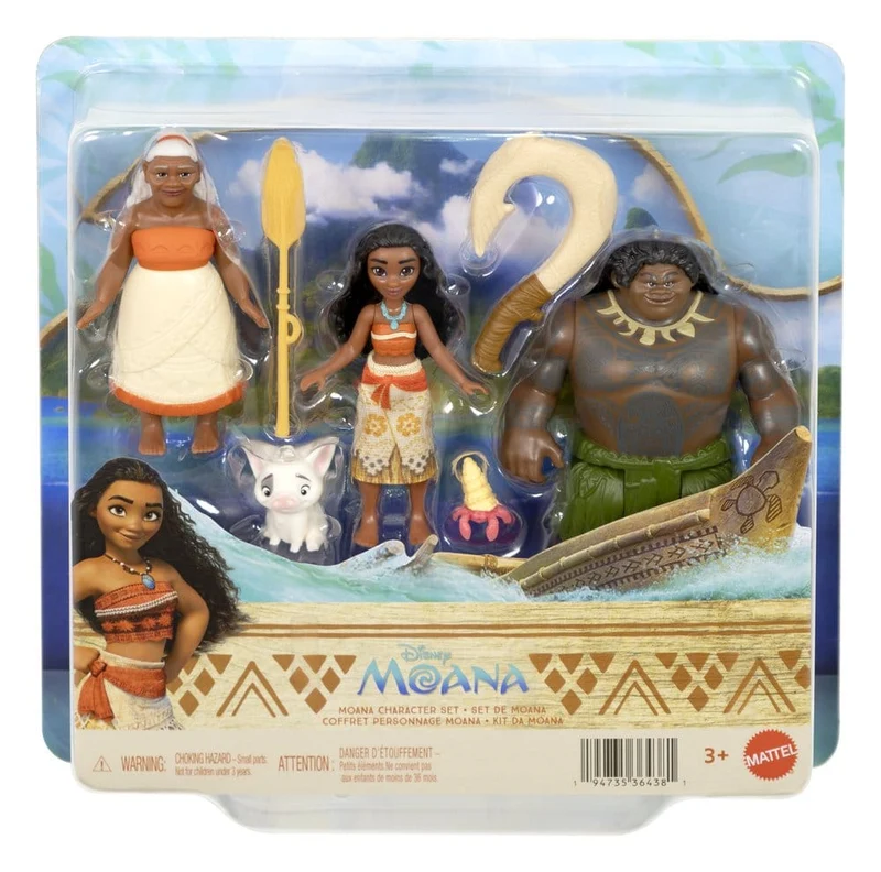Vaiana Actionfigur 3-pack karaktärssats 9 cm