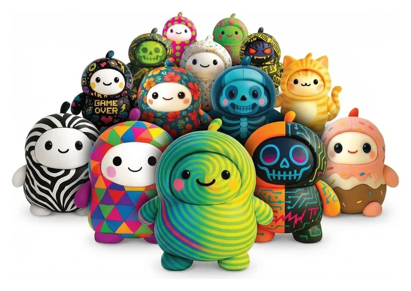 LamaTama Elektroniska Samlarfigurer 6 cm Serie 1 heo Exklusiv Blind Box Display (26)
