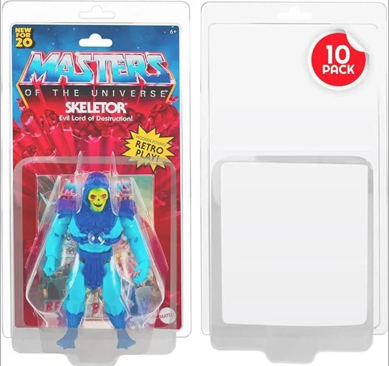 Clamshell PET Skydd för Masters of the Universe Action Figurr - 10-Pack