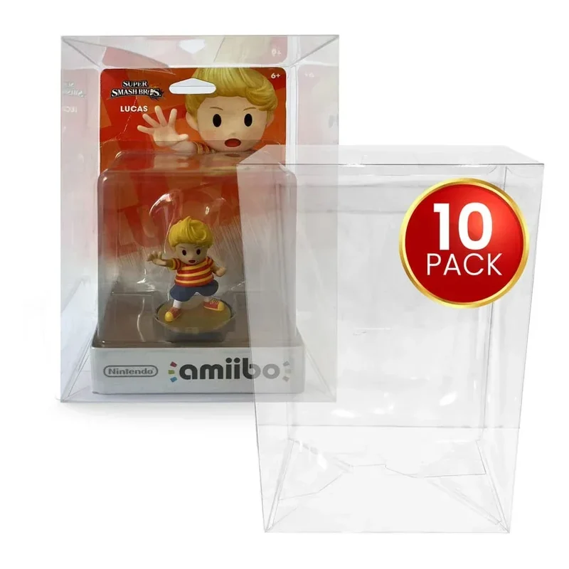 PET Protectors 10-Pack för Amiibo Figurer
