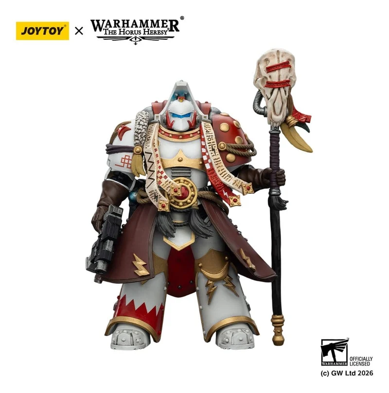 Warhammer 40,000 Actionfigur White Scars Stormseer Consulwith Kraftstav och Boltpistol 12 cm