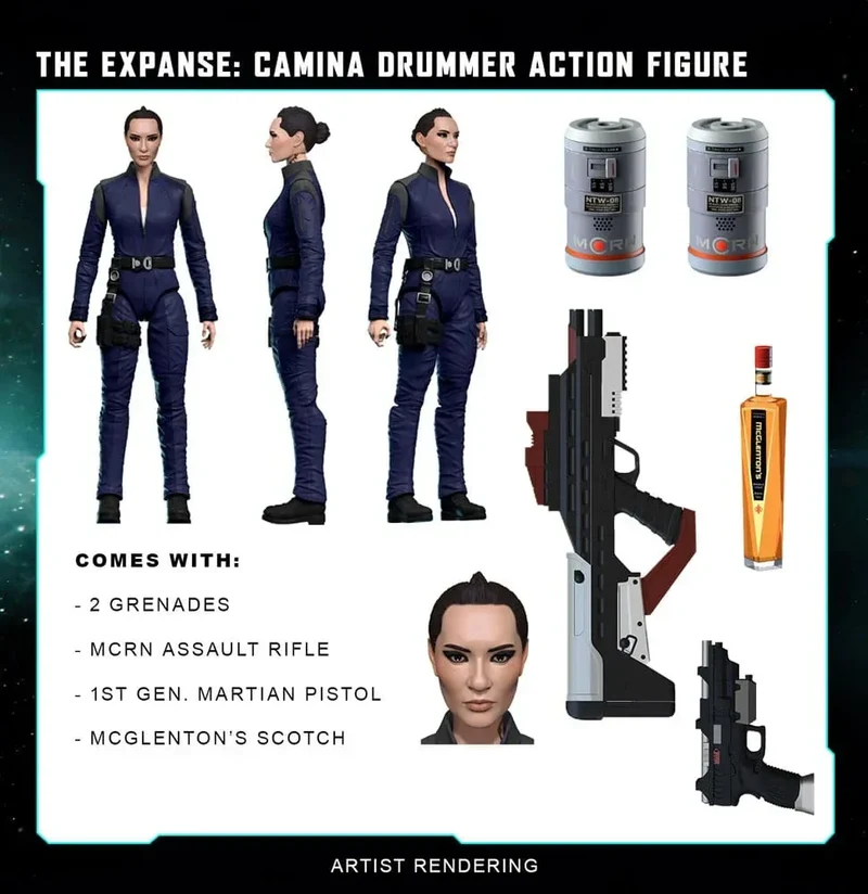 The Expanse Action Figur Camina Drummer 20 cm