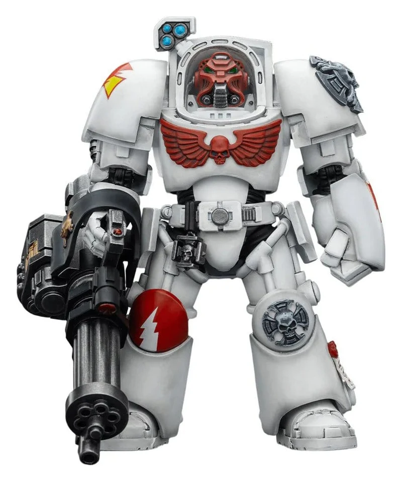 Warhammer 40,000 Action Figur White Scars Terminator 3 med Power Fist och Assault Cannon 14 cm