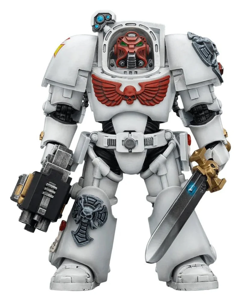 Warhammer 40,000 Action Figur White Scars Terminator 1 med Kraftsvärd och Storm Bolter 14 cm