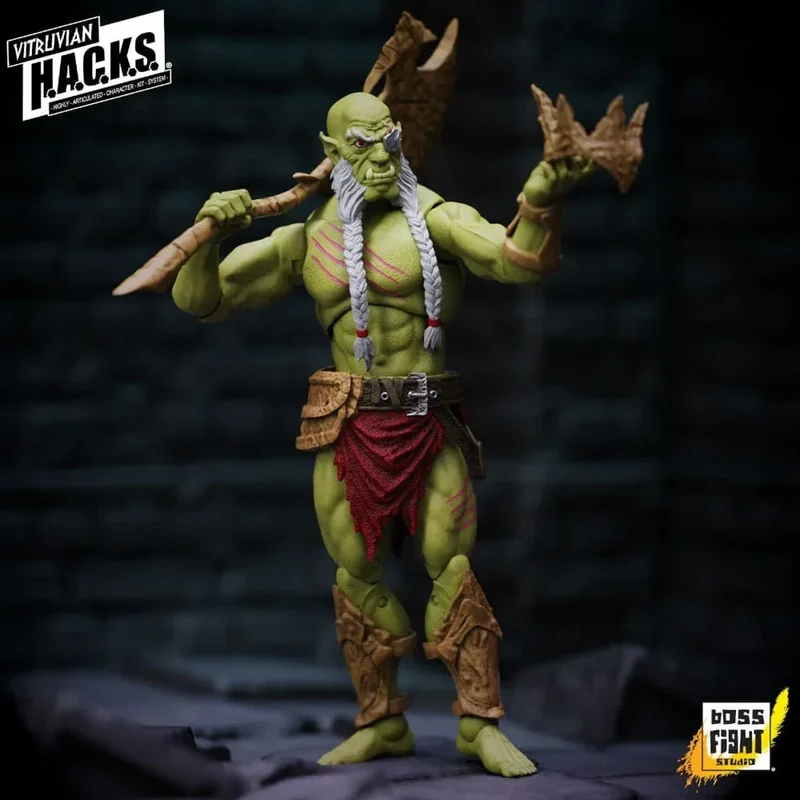 Vitruvian H.A.C.K.S. Action Figur Mighty Orc Sovran Bur'Zagi