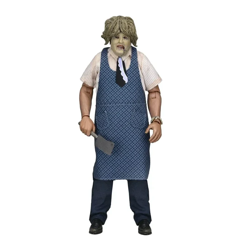 Texas Chainsaw Massacre Klädd Action Figur Leatherface med Gamla Dam Mask 20 cm