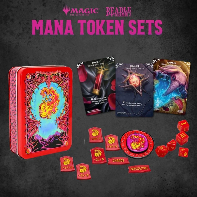 Magic: The Gathering Tärningar och Token Pack - Röd Mana