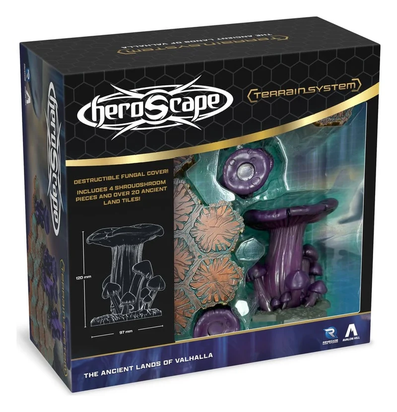 Heroscape terrängexpansion De uråldriga landen i Valhalla – svensk version av engelskspråkig utgåva