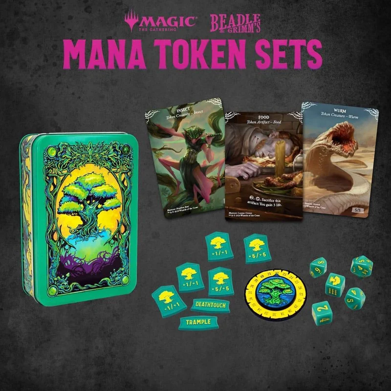 Magic the Gathering Tärningar och Token Pack Grön Mana