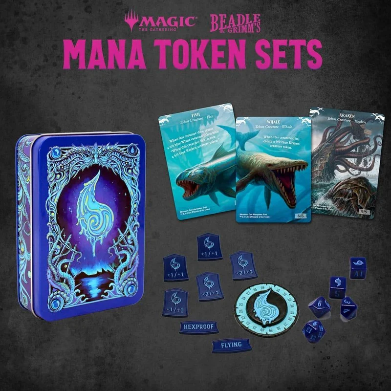 Magic the Gathering Tärningar och Token Paket Blå Mana