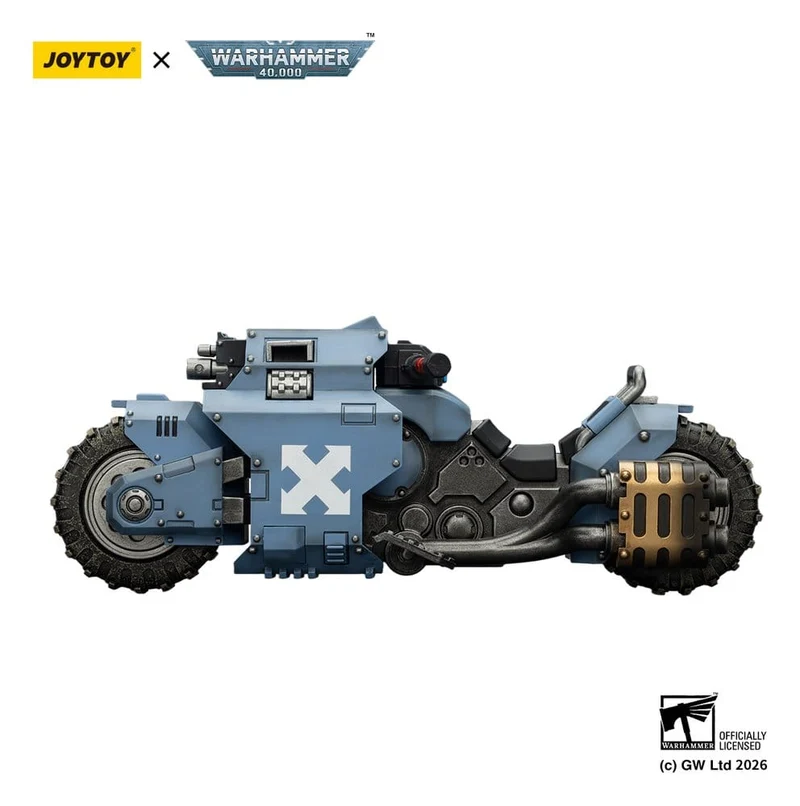 Warhammer 40,000 Raider-mönster Combat Bike Space Wolves med tvillingkopplade boltgevär 22 cm