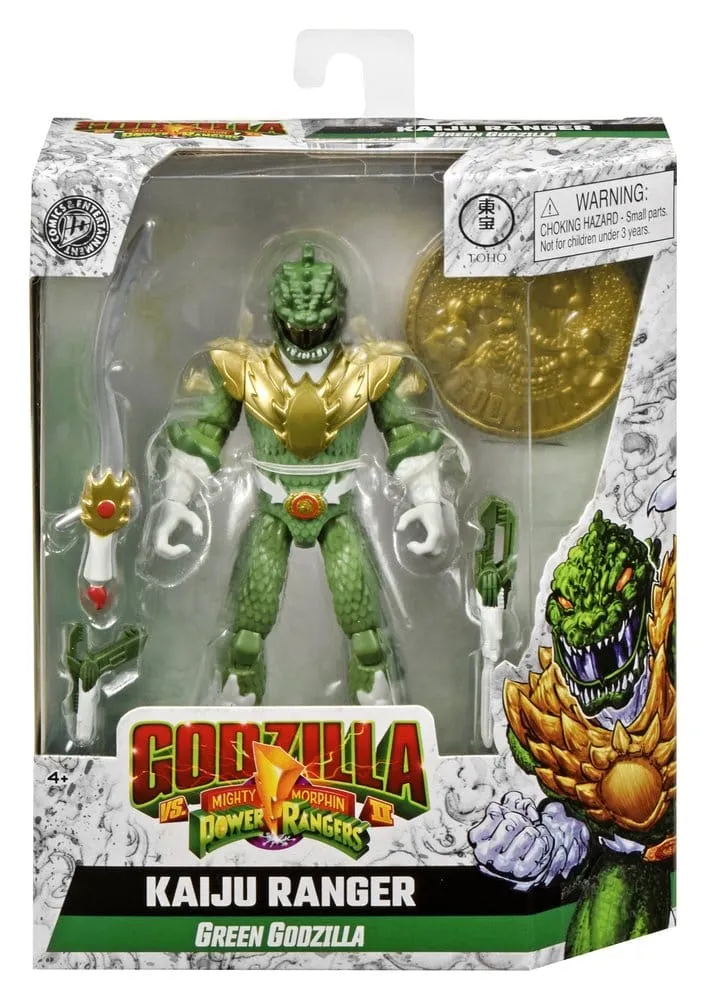 Mighty Morphin Power Rangers x Godzilla Actionfigur Grön Godzilla