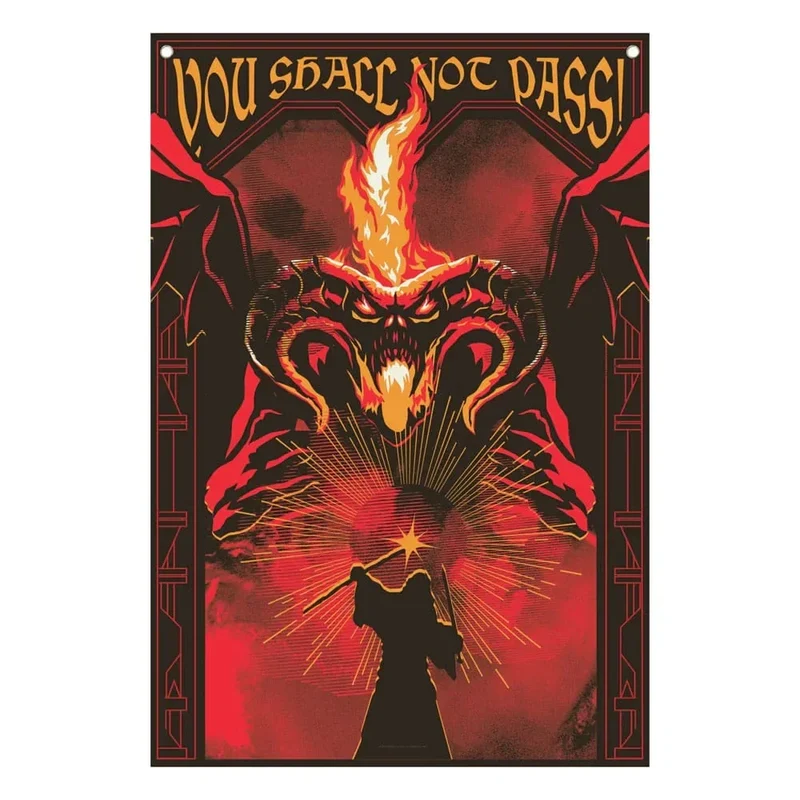 Lord of the Rings Väggbanner - Du skall inte passera! 125 x 85 cm