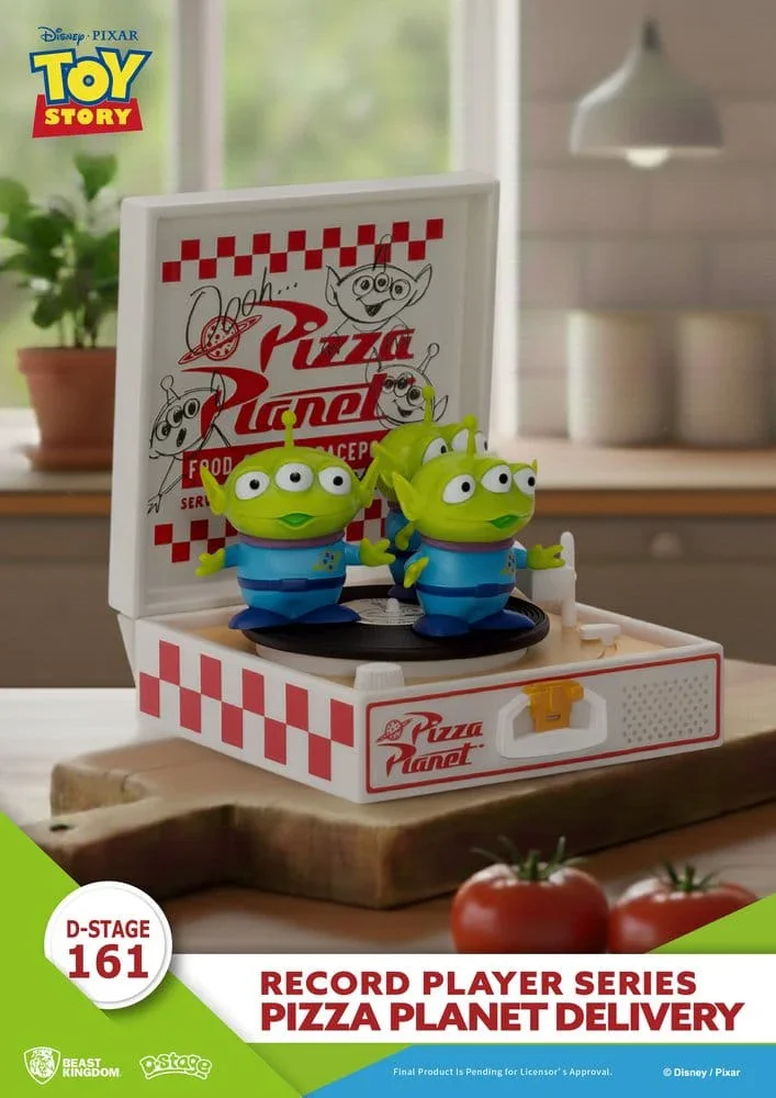 Toy Story Skivspelare Serie PVC-figur Pizza Planet Leverans 12 cm