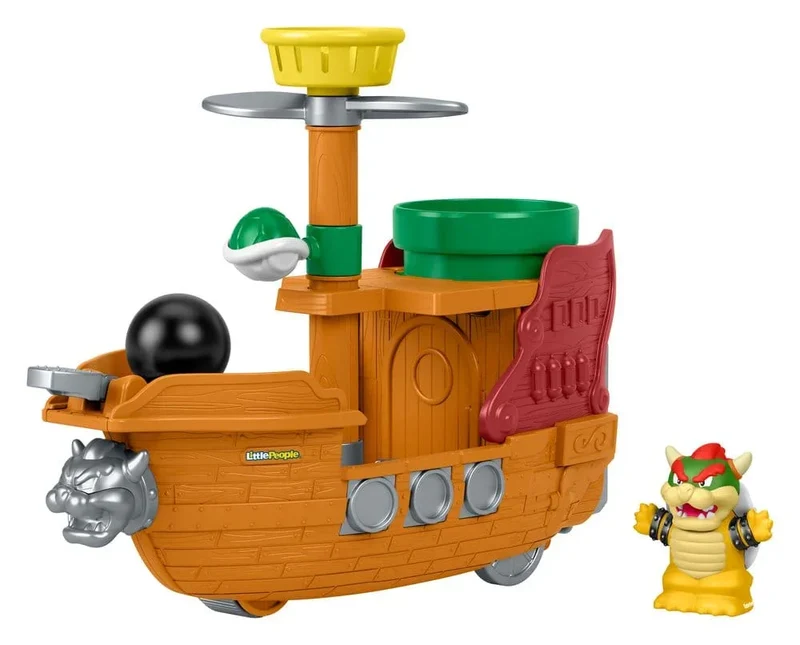 Min Mario Little People Leksakssats Bowser's Luftskepp