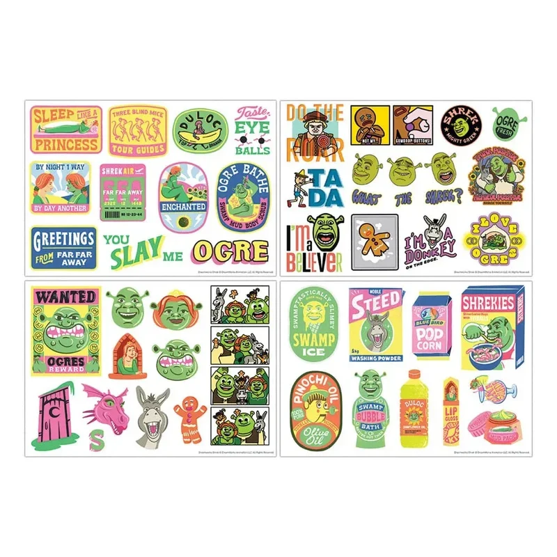 Shrek Tech Sticker Pack - 48 Vinyl Decals