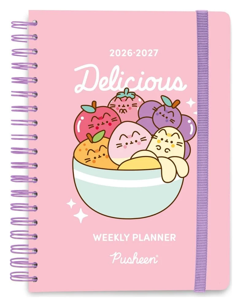 Pusheen Skoldagbok veckoplanerare 2026/2027 Frukter A5