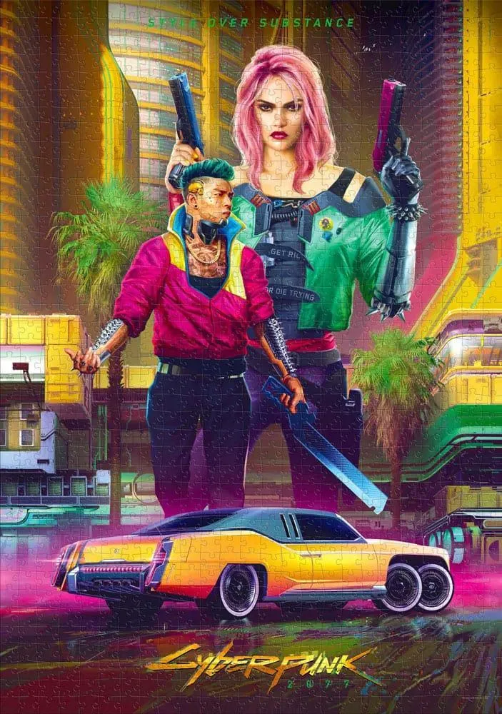 Cyberpunk 2077 Pussel i Kitschstil (1000 bitar)
