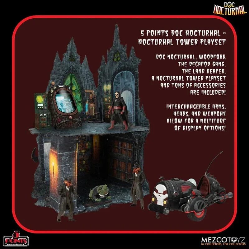 Doc Nocturnal 5 Points Action Figurr Nocturnal Tower Playset 9 cm