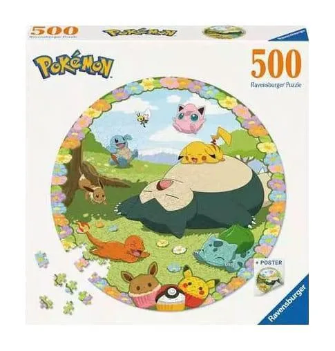 Pokémon Rundt Jigsaw Puzzle Flowery Pokémon (500 bitar)