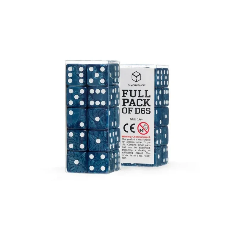 Q Workshop Tärningsset Full Pack D6 Cobalt (20)