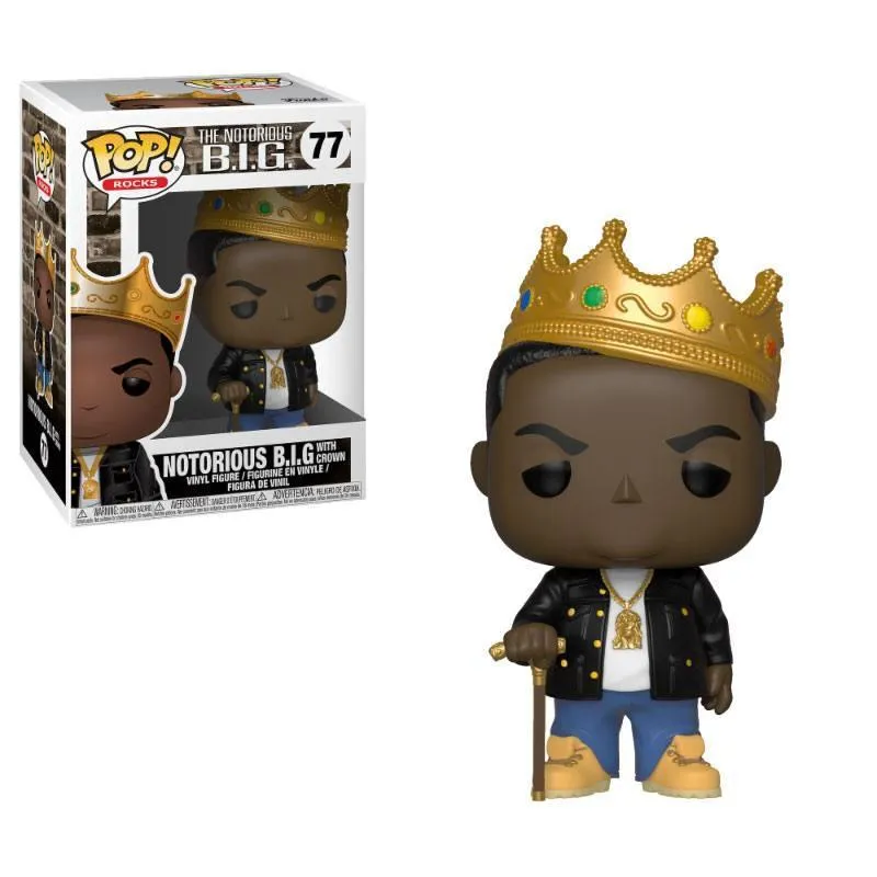 Notorious B.I.G. POP! Rocks Figur Notorious B.I.G. med Krona 9 cm