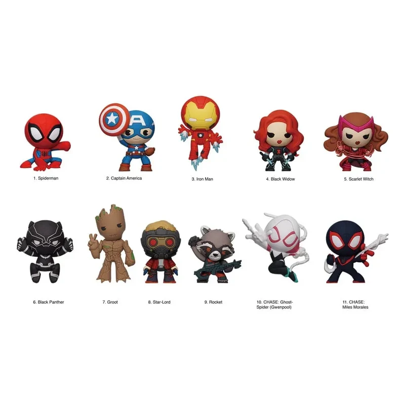 Marvel 3D PVC Bag Clips - 85th Core Comic Series