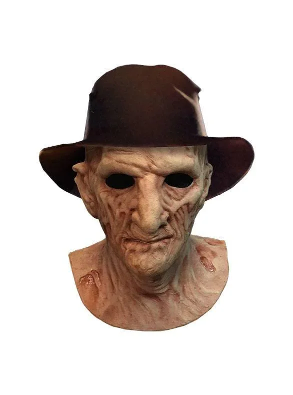 En mardröm på Elm Street 2: Freddys hämnd Deluxe latexmask med hatt Freddy Krueger