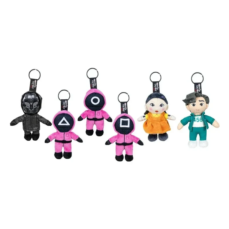 Squid Game Plush Nyckelringar Alla Stjärnor 12 cm Assortiment (24)