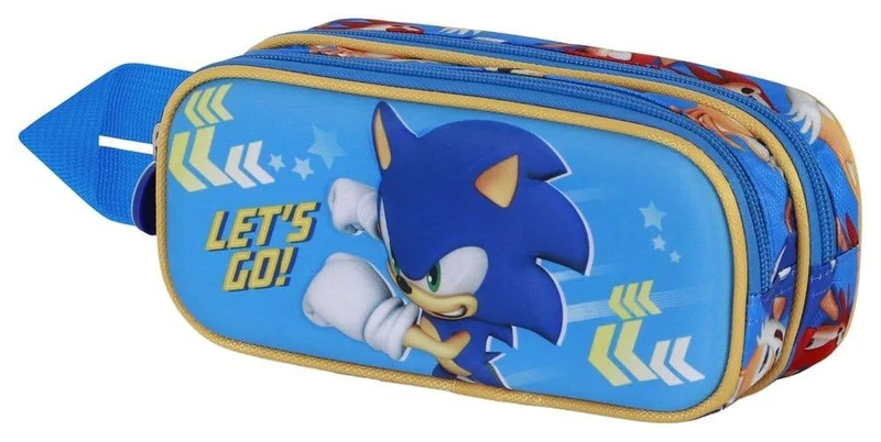 Sonic - The Hedgehog 3D Dubbel Pennfodral SEGA Go Blue