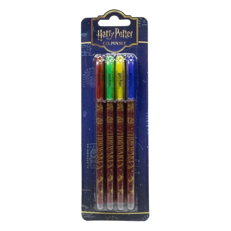 Harry Potter Gelpennor 4-Pack Färgglada Crest
