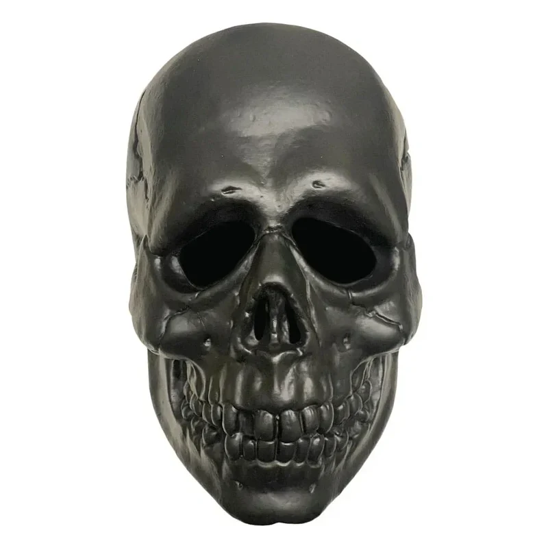 Don Post Vinyl Mask Black Skull - Halloween Mask i Vinyl
