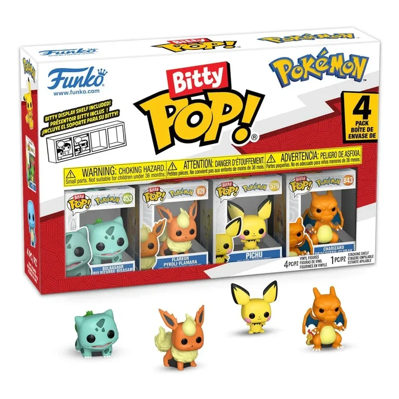 Pokémon Bitty POP! Figur 4-Pack Serie 3 - 2 cm