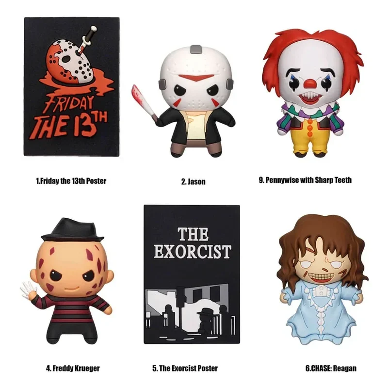 Warner Brothers 3D Magnets Horror Series 1 Display (12)