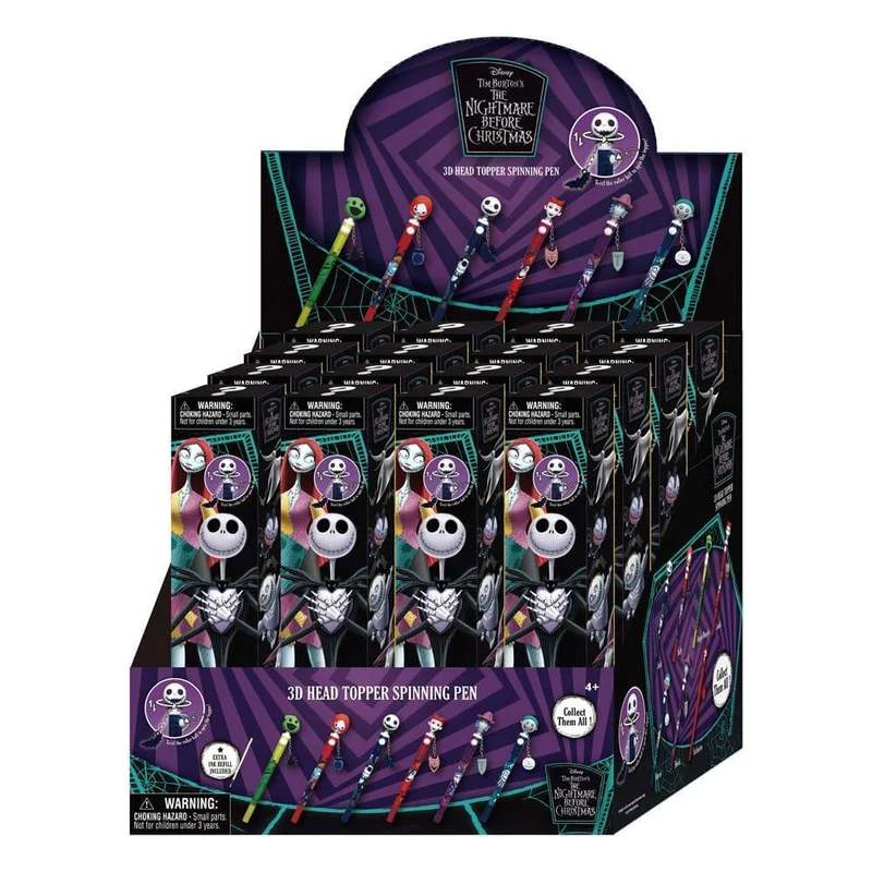 Nightmare Before Christmas Pen 3D Head Topper Spinning Pen