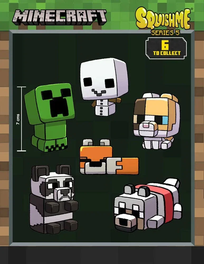 Minecraft Squishme Anti-Stress Figurer 7 cm Serie 5 Display (16)
