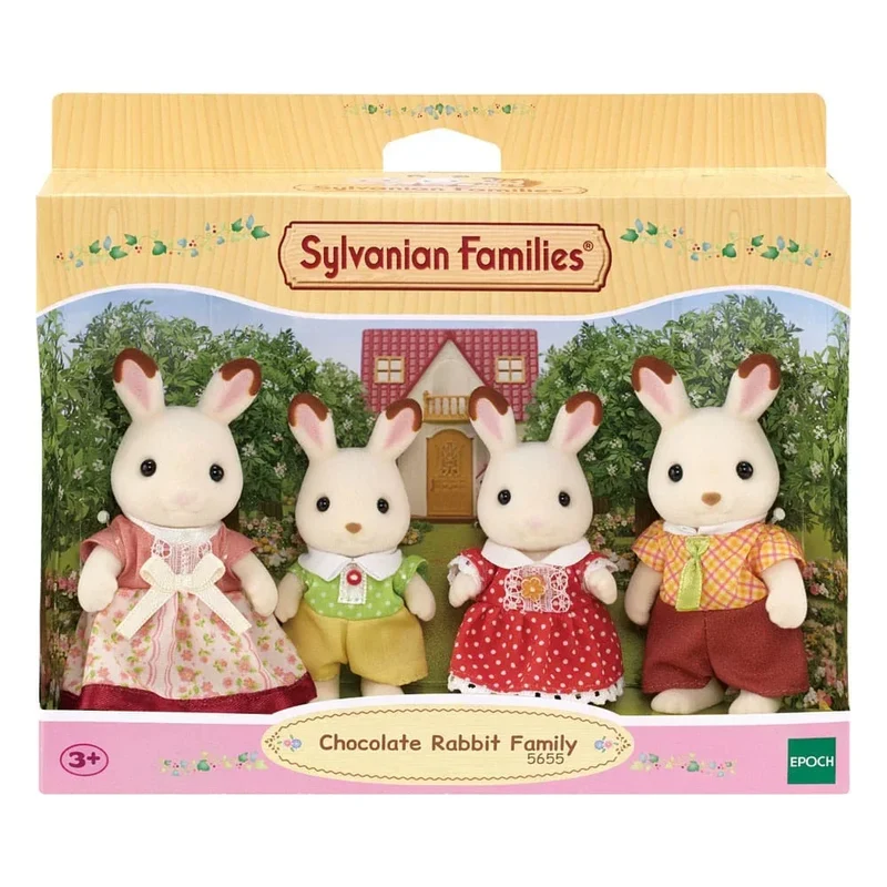 Sylvanian Families: Familj av chokladkaniner, 8 cm