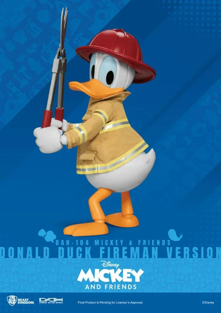 Mickey & Friends Dynamic 8ction Heroes Action Figur 1/9 Donald Duck Brandman Ver. 24 cm