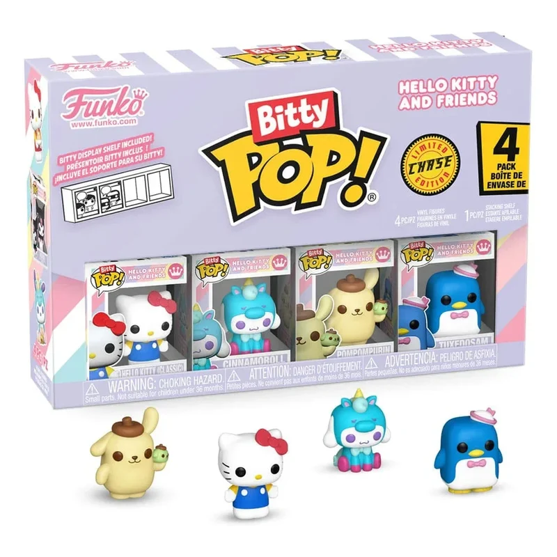 Hello Kitty och Vänner Bitty POP! Figur 4-Pack Series 1 2 cm