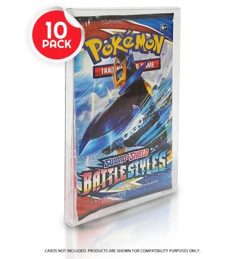 PET Protectors 10-Pack för Booster, Magic, Yu-Gi-Oh Kort
