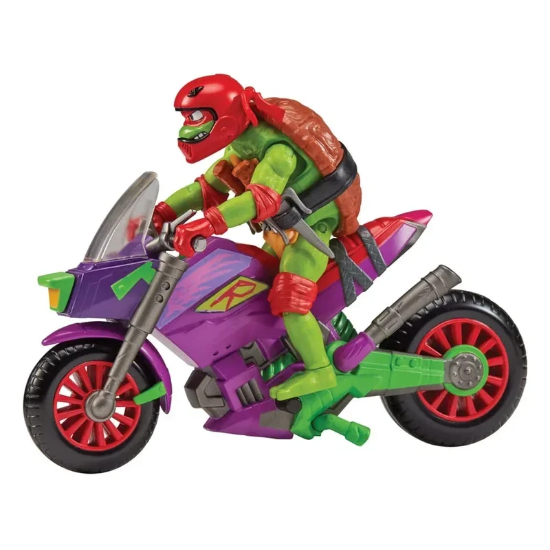 Tales of the Teenage Mutant Ninja Turtles Action Figure med Farkost - Raphael & Purple Dragon - 12 cm