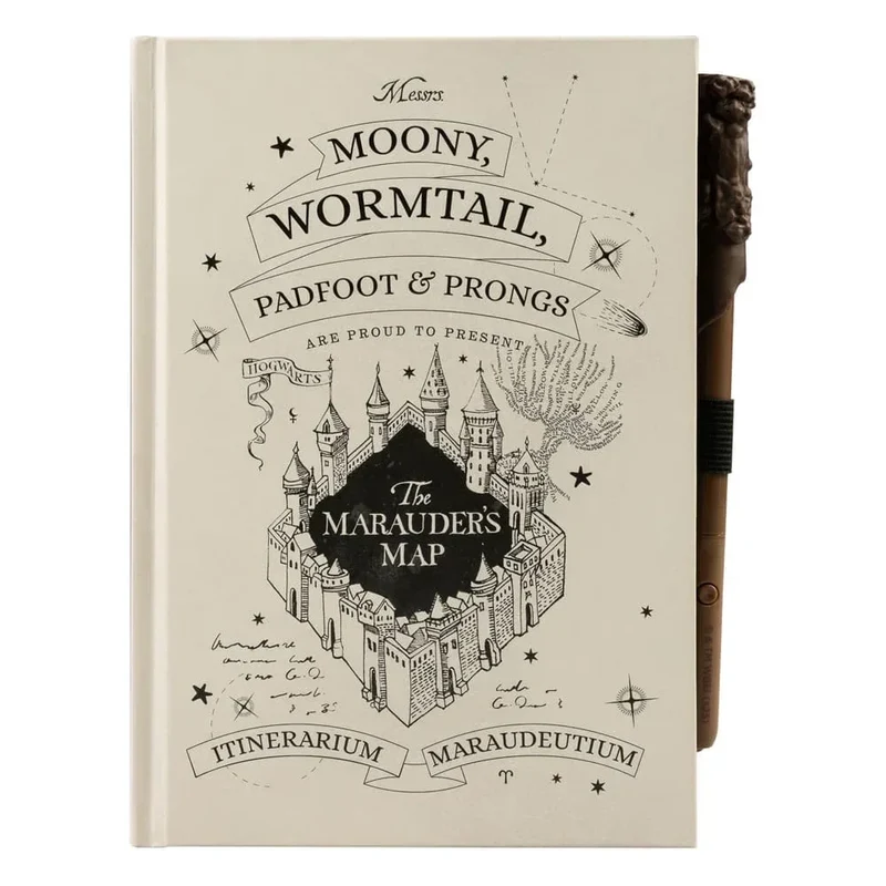 Harry Potter Premium Anteckningsblock A5 med Ljus Marauder's Map