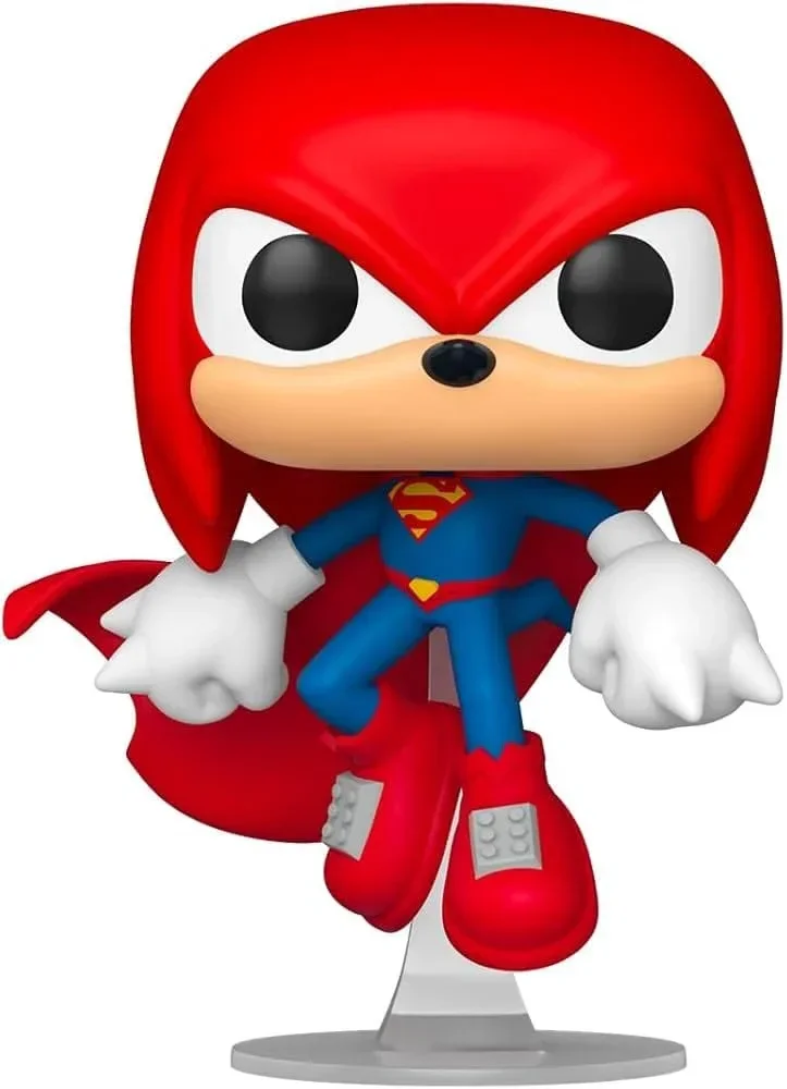 DC x Sonic the Hedgehog POP! Heroes Figur Knuckles som Superman 9 cm