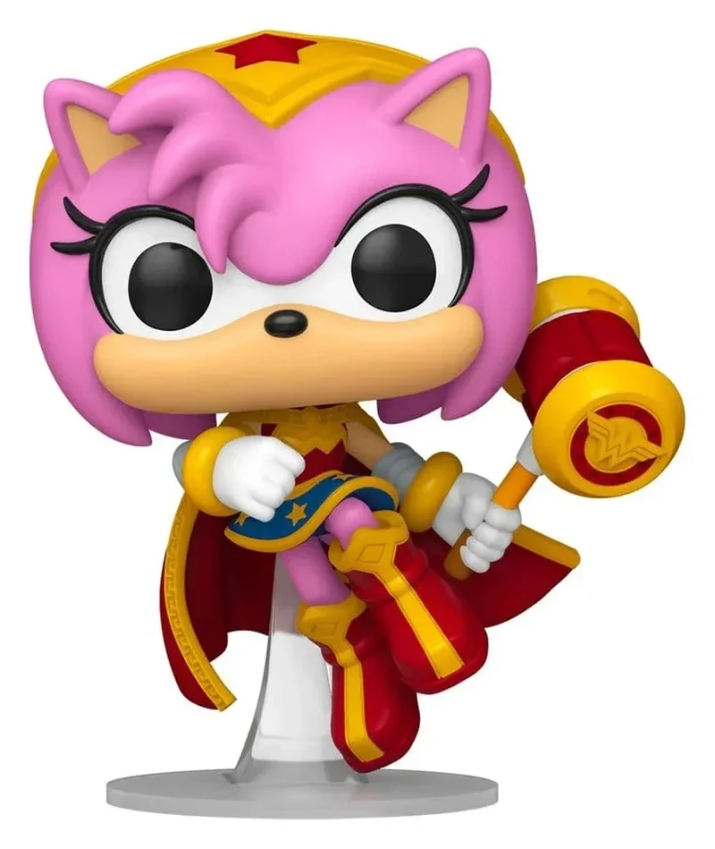 DC x Sonic the Hedgehog POP! Heroes Figur Amy som Wonder Woman 9 cm