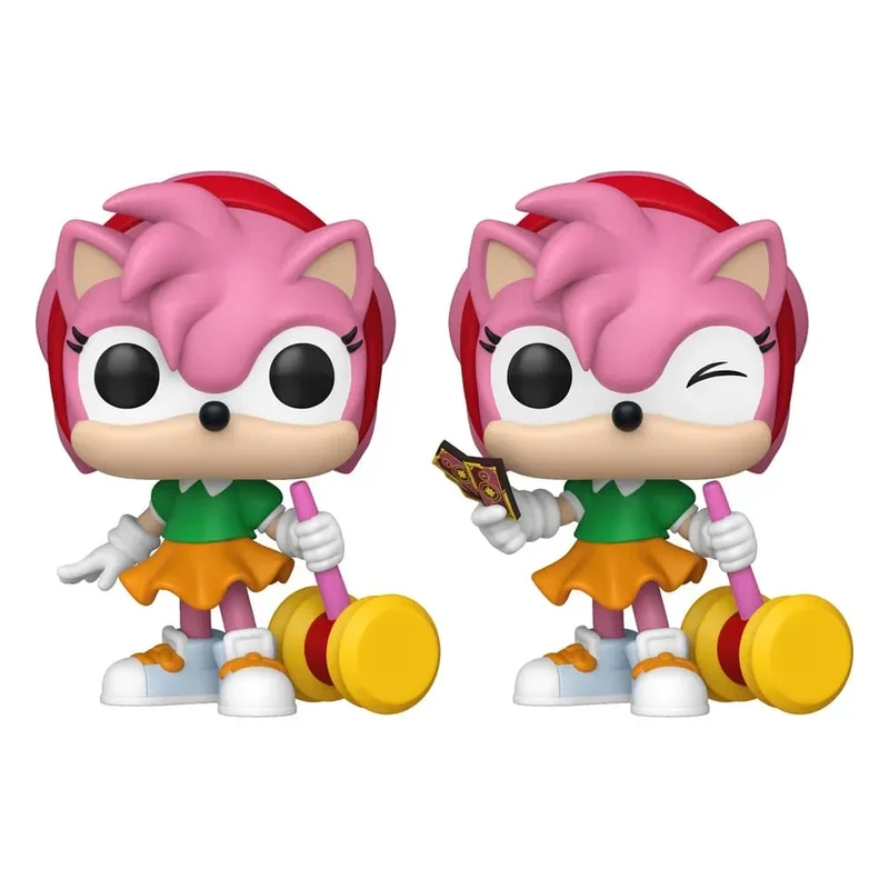 Sonic - The Hedgehog POP! Games Figurer Amy Rose med Piko Hammer med Chase 9 cm Sortiment (6)